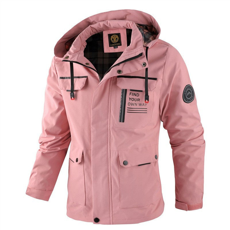 Men's Casual Windbreaker Jackets Hooded Jacket Man Waterproof Outdoor Soft Shell Winter Coat Clothing Warm Thick Tops Koalakits36