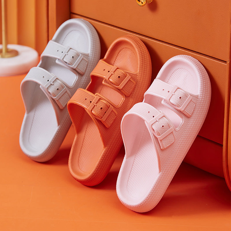 Platform Slippers Women's Summer Buckle Home Shoes Outdoor Wear | Koalakits36
