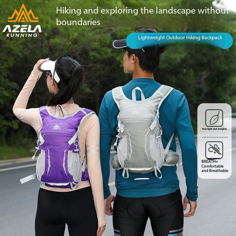 AZELA Lightweight Hydration Backpack, Breathable Mesh Outdoor Sports Backpack With Multiple Compartments