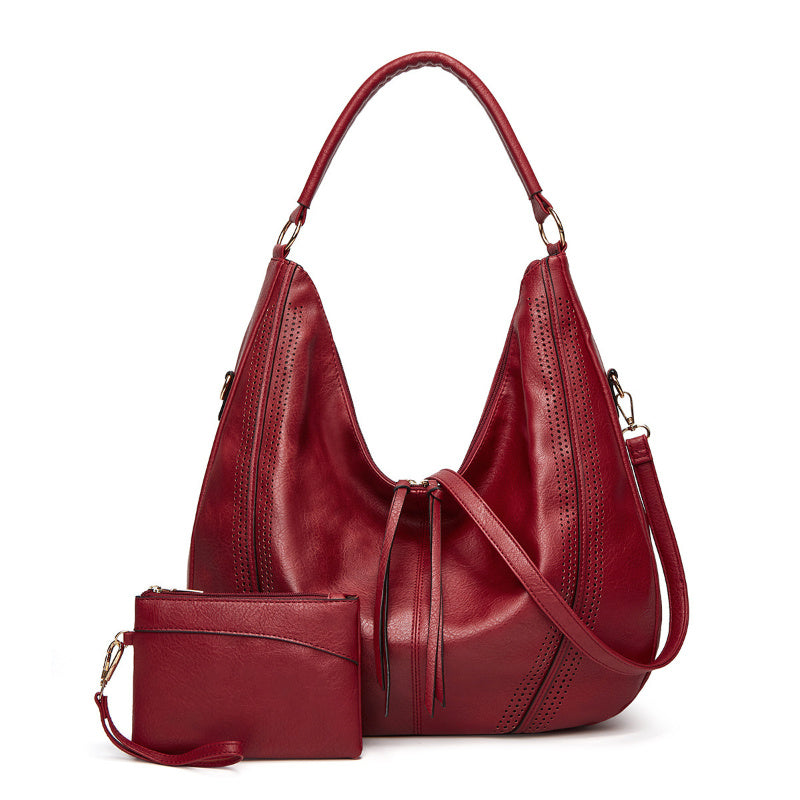 Retro Large Capacity Tote Shoulder Bag Tassel Hollow One-shoulder Casual Big Bag | Koalakits36