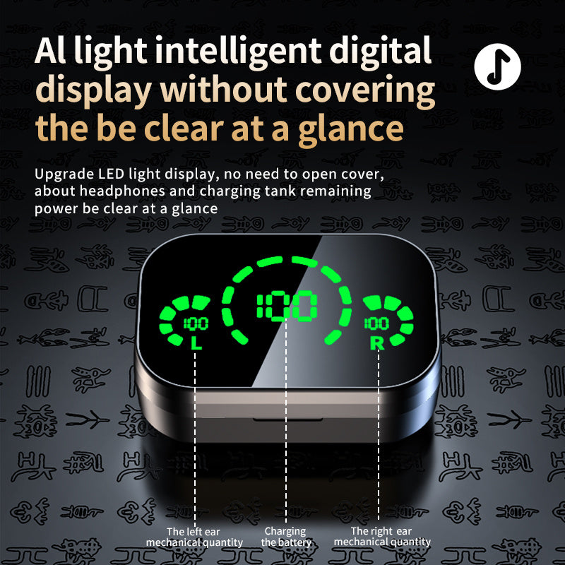 Wireless Bluetooth-compatible Headset TWS Large Screen Smart Digital Display  | Koalakits36