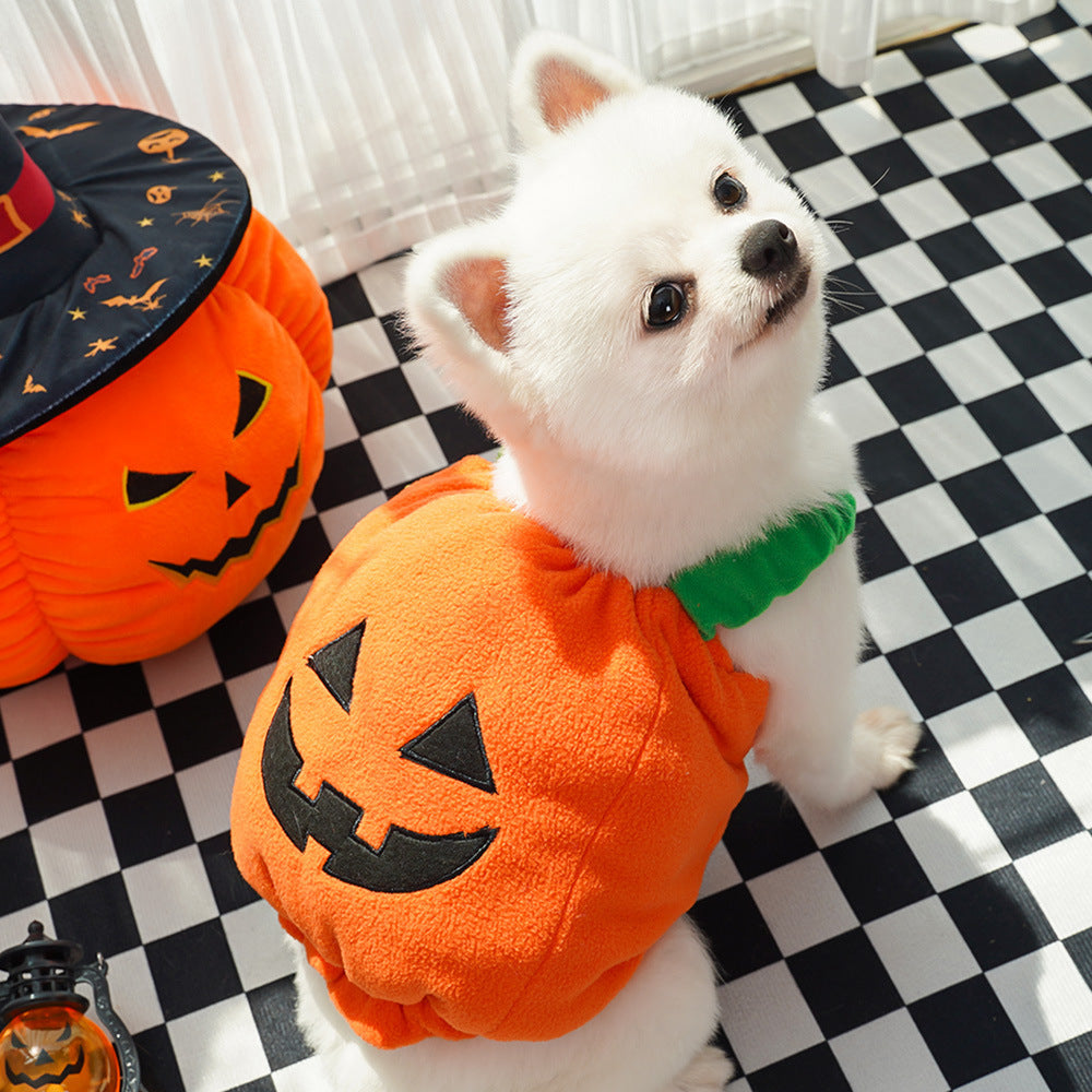 Halloween Pumpkin Vest For Dogs Cats Festive Pet Costume Harness Funny Thanksgiving Christmas Apparel For Small Pets Koalakits36