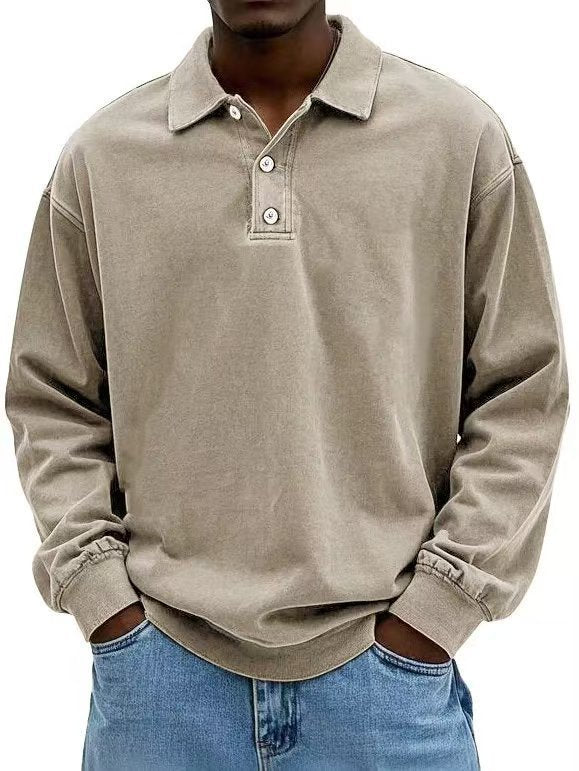 Fall Men's Long Sleeve Polo Shirts Casual Breathable Comfortable Sweatshirt Koalakits36 