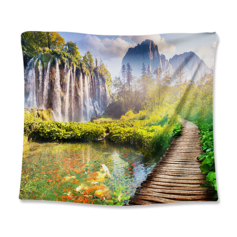 Transform Your Space with Our Stunning Landscape Tapestry Wall Decoration