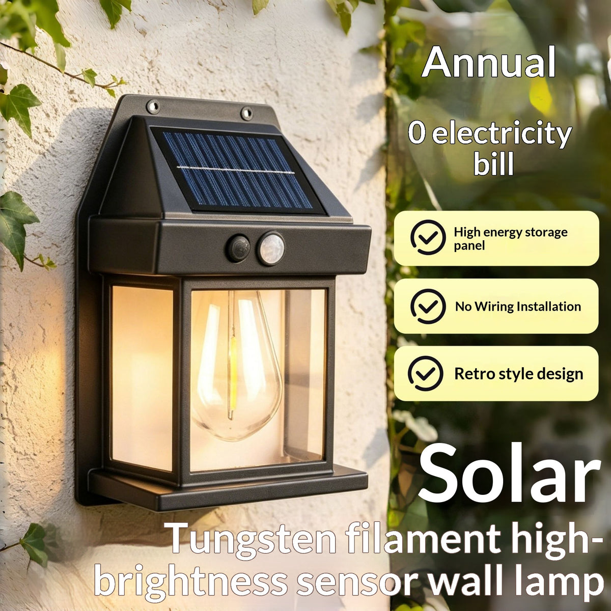 Transform Your Outdoor Space with Our Solar Motion Sensor Wall Light
