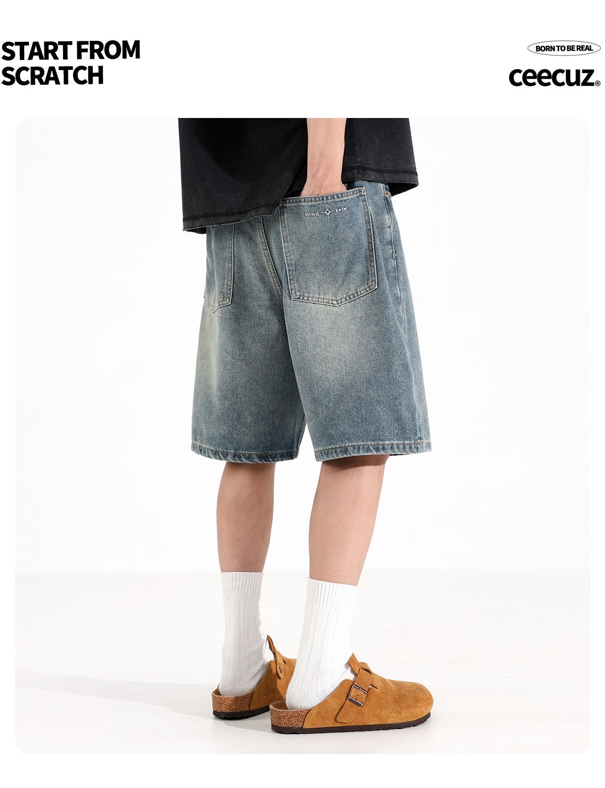 Denim Sports Shorts - Loose Fit Overalls | Koalakits36