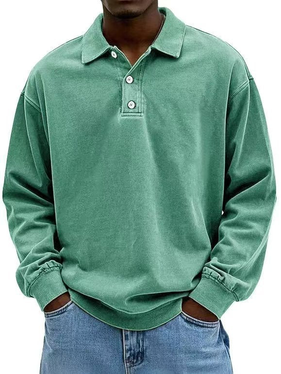 Fall Men's Long Sleeve Polo Shirts Casual Breathable Comfortable Sweatshirt Koalakits36 