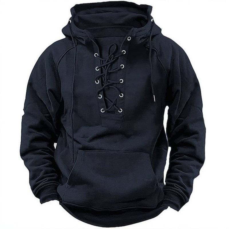 Lace-up Hoodie Casual Sports Pocket Sweatshirt Men's Long-sleeved Clothing Koalakits36