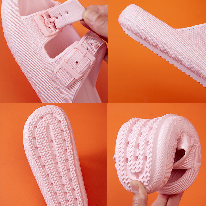 Platform Slippers Women's Summer Buckle Home Shoes Outdoor Wear | Koalakits36