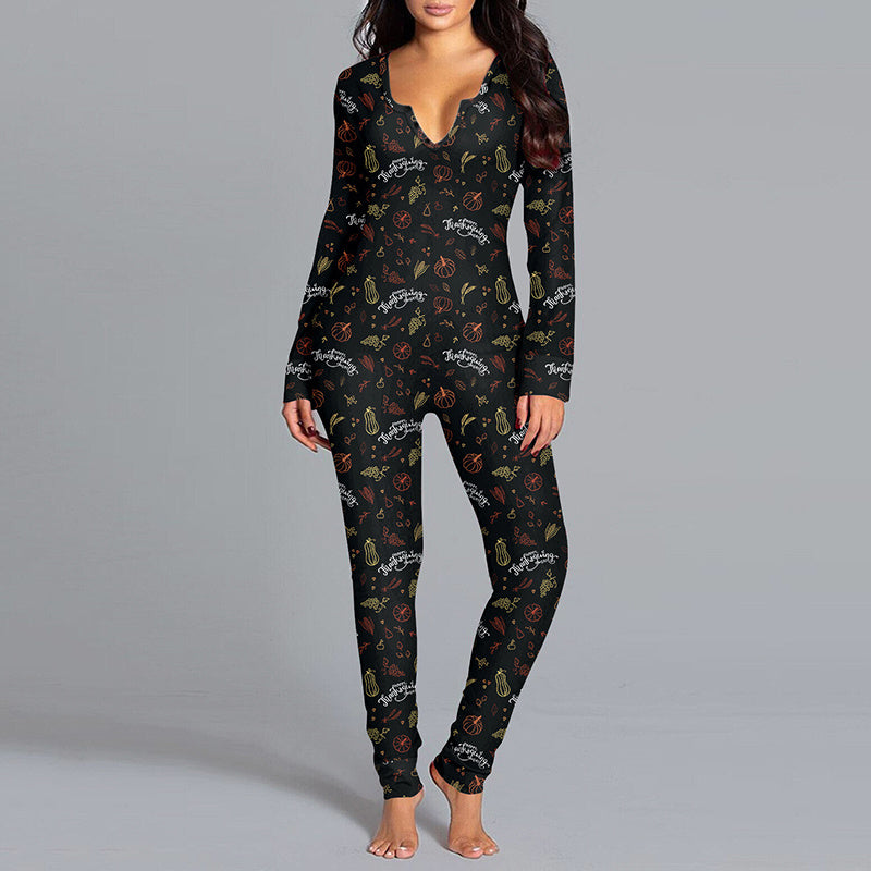 Long Sleeve Printed Jumpsuit - Halloween Jumpsuit | Koalakits36