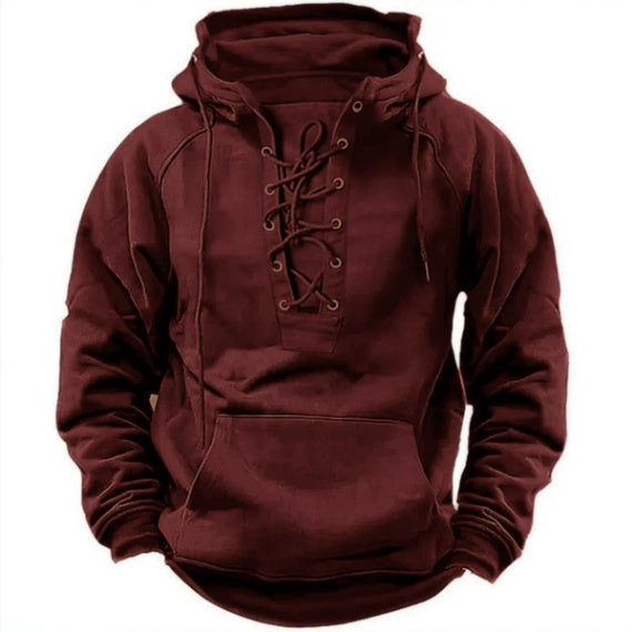 Lace-up Hoodie Casual Sports Pocket Sweatshirt Men's Long-sleeved Clothing Koalakits36