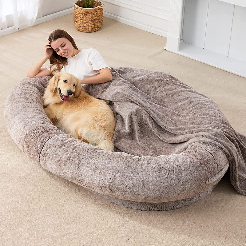 Large Human Dog Bed | Short Plush Dog Bed | Koalakits36