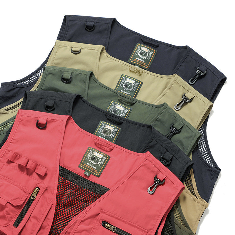 14 Pockets Summer Tactical Outdoor Waistcoat Mesh Cargo Sleeveless Jacket Tool Vest | Koalakits36