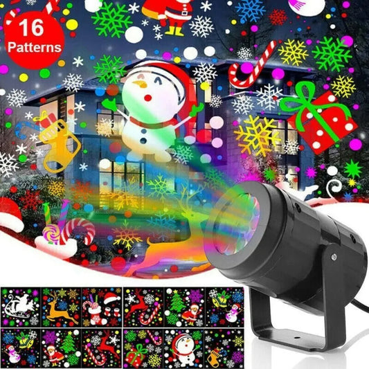 Christmas Party Lights Snowflake Projector Light Led Stage Light Rotating Xmas Pattern Outdoor Holiday Lighting Koalakits36