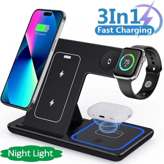 Fast Wireless Charger Stand Foldable Charging Station For Smart Phone