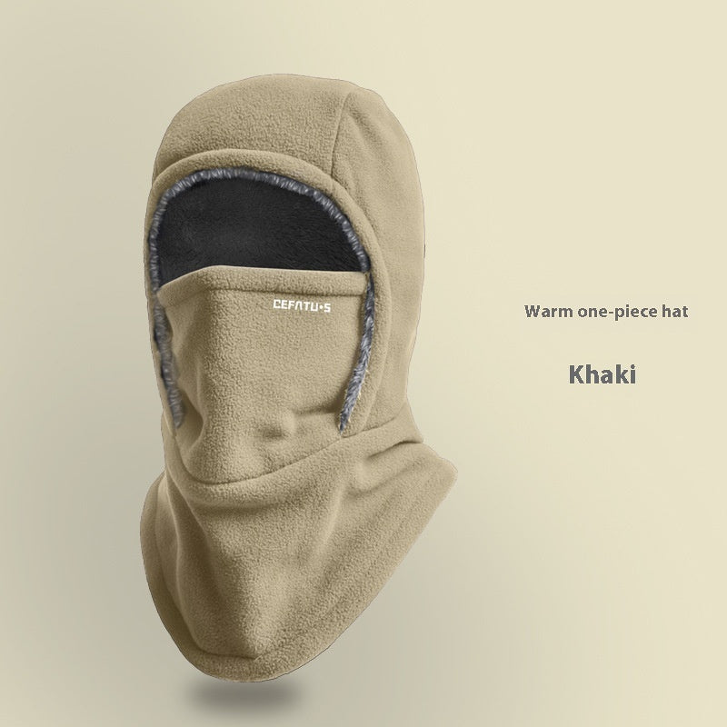Winter Fleece Hooded Scarf Windproof Cold-proof Warm Face Mask Outdoor Thermal Head Cover Hat Koalakits36