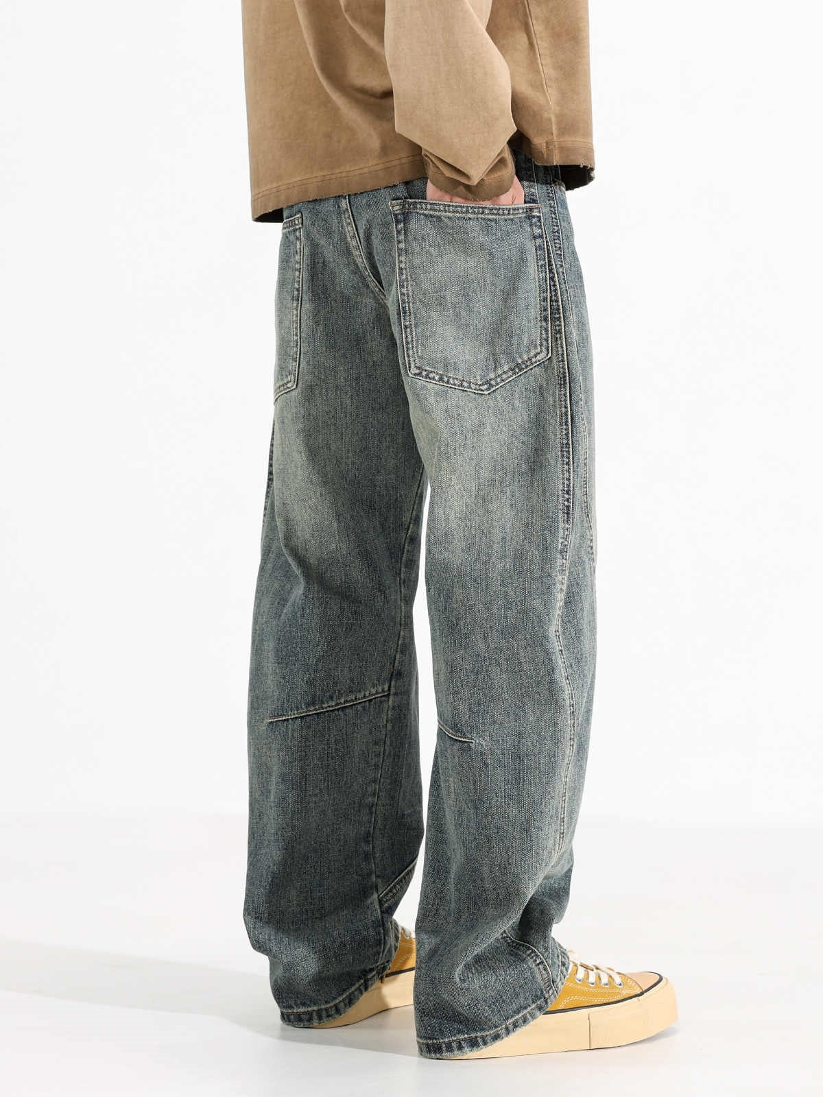 Loose Wide-Leg Jeans for Men - Retro Denim | Koalakits36