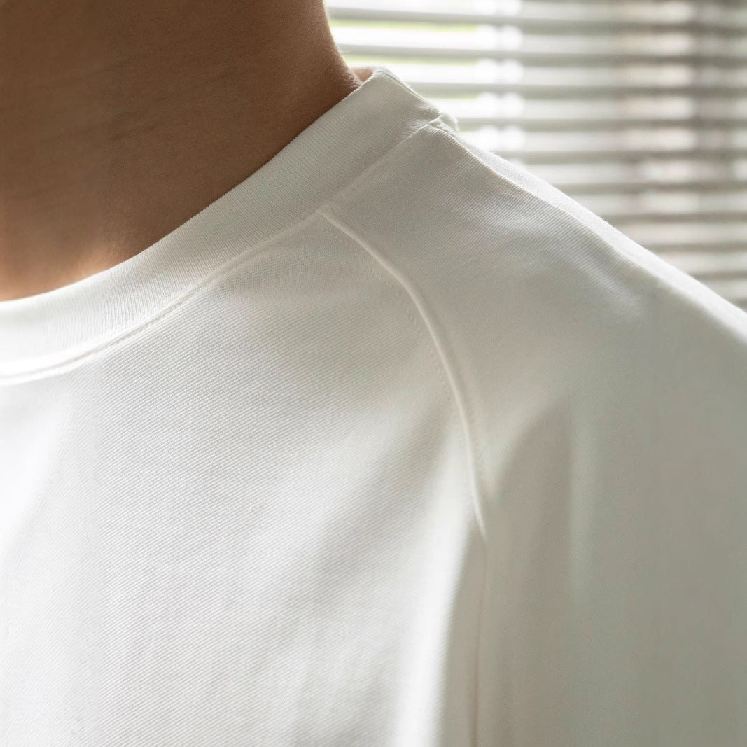 Mens Loose-Fit Patchwork T-Shirt Top