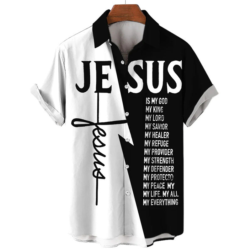 Colorblock Shirt Men – Trendy Letter Tee | Koalakits36