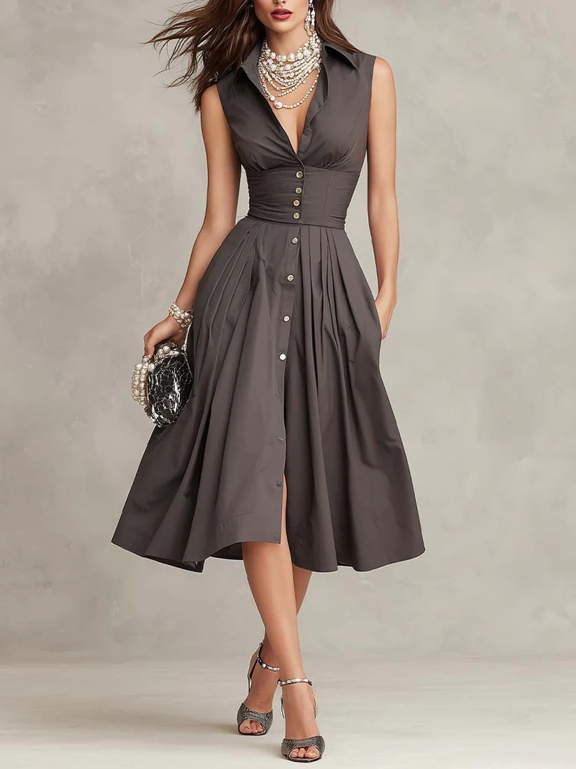 Womens Comfortable Sleeveless Elegant Dress