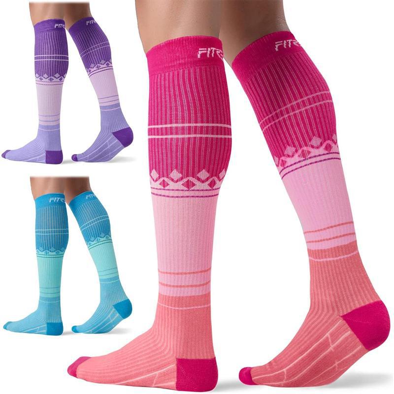 Women's Long Compression Calf Socks – Warm, Comfortable Casual Knee-High Socks for Everyday Wear, Outdoor Activities & Winter Comfort