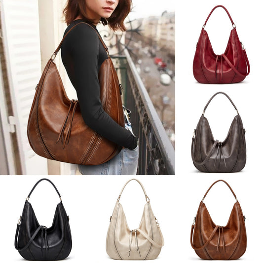 Retro Large Capacity Tote Shoulder Bag Tassel Hollow One-shoulder Casual Big Bag | Koalakits36