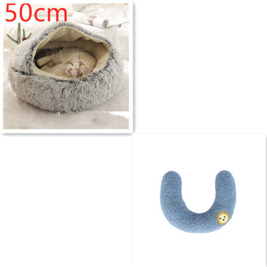 2 In 1 Dog And Cat Bed Pet Winter Bed Round Plush Warm Soft | Koalakits36