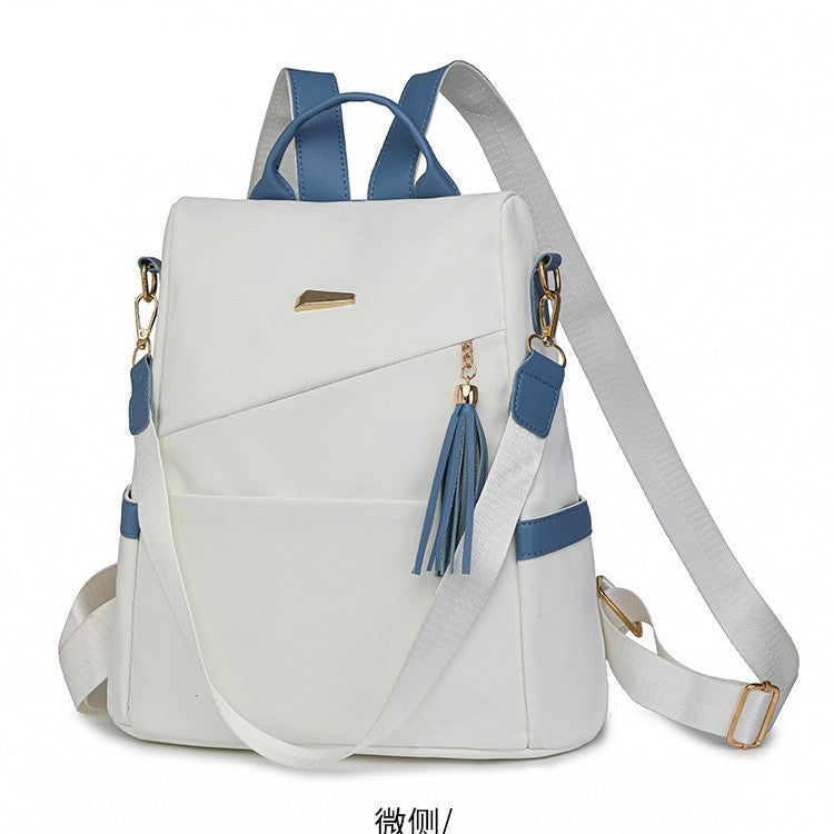 Oxford Cloth Stitching Women's Backpack Anti-Theft Back Zipper Girls | Koalakits36