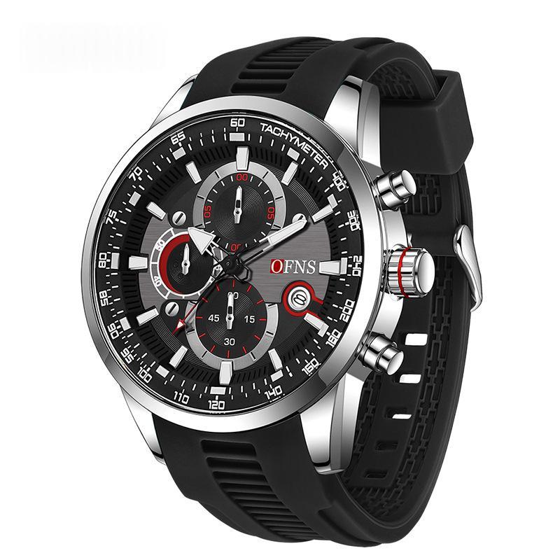 Men’s Quartz Chronograph Watch – Sleek Three-Hand Style