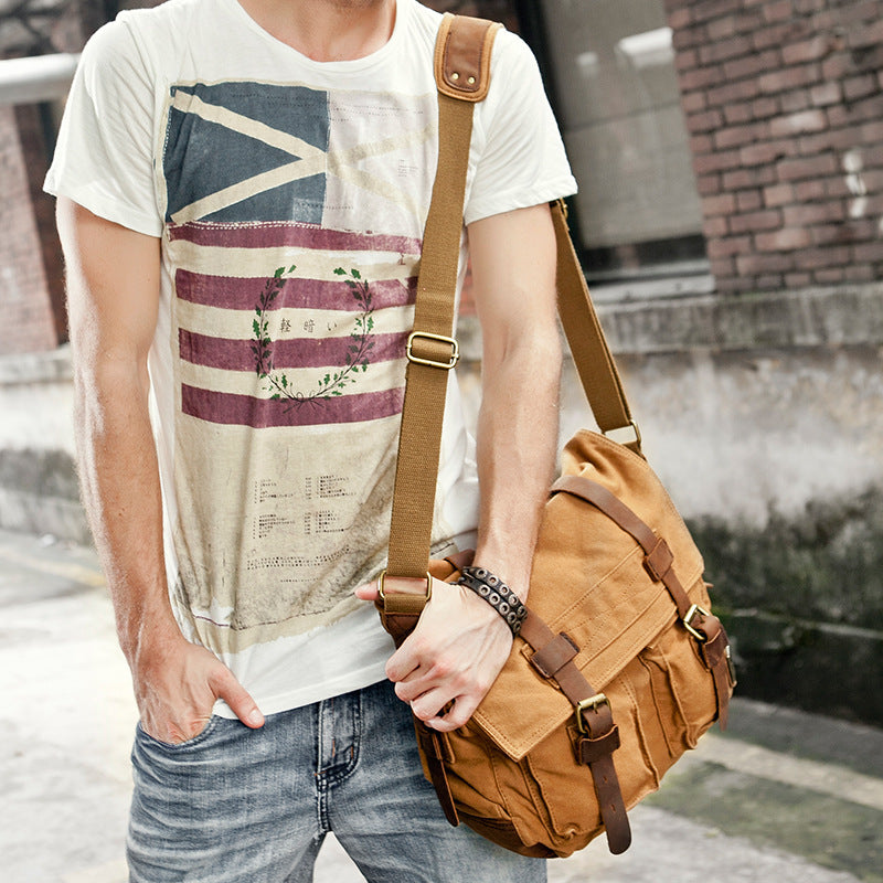 Canvas Shoulder Bag - European American Bag | Koalakits36