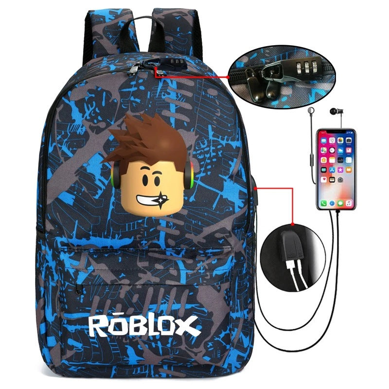 Printed LOGO Backpack - USB Charging Backpack | Koalakits36