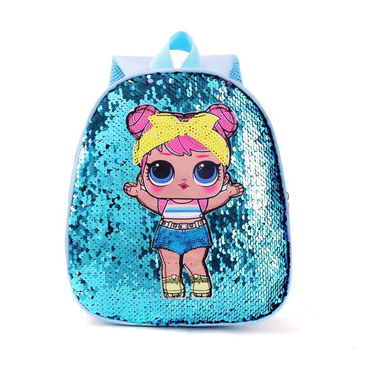 Kindergarten Middle And Small Classes Cartoon Sequins Girls Backpack