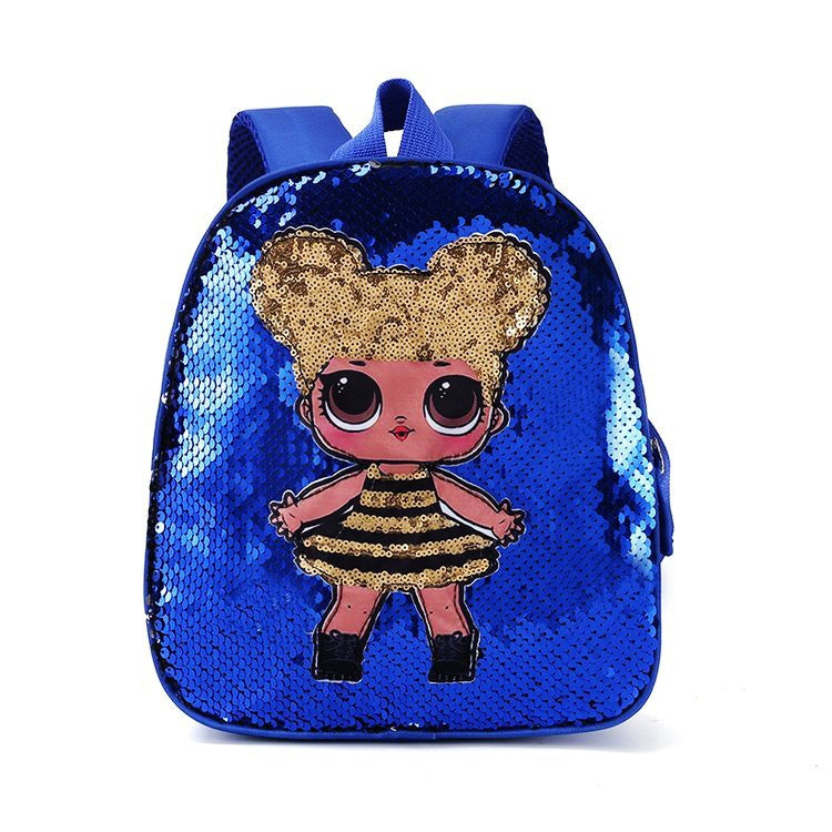 Kindergarten Middle And Small Classes Cartoon Sequins Girls Backpack