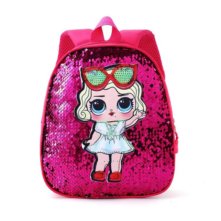 Kindergarten Middle And Small Classes Cartoon Sequins Girls Backpack