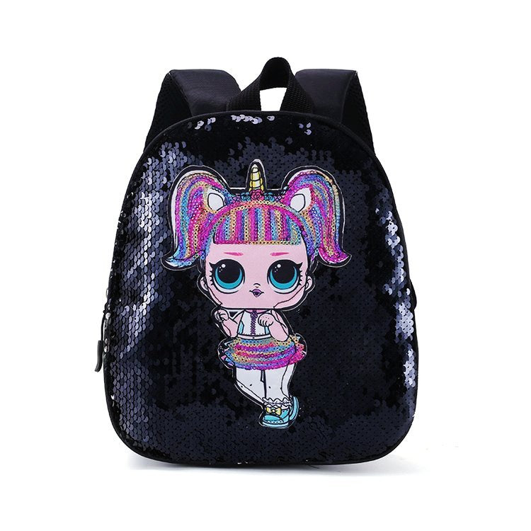 Kindergarten Middle And Small Classes Cartoon Sequins Girls Backpack